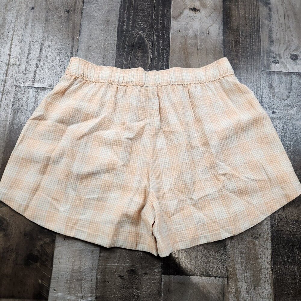 Womens Patagonia size L Large Garden Island Shorts 3 1/2" Plaid Hemp Baggies - Picture 2 of 5